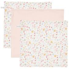 Little Dutch Mini Toalhinhas de Higiene | Washcloths – Flowers and Butterflies / Pure Soft Pink