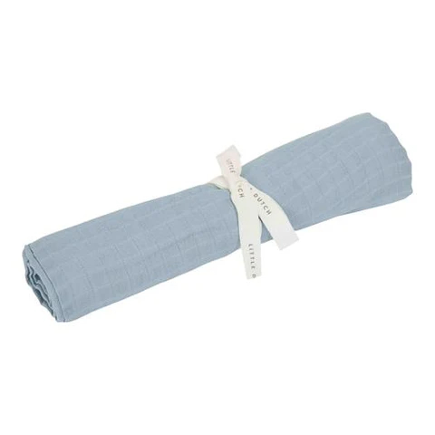 Little Dutch Swaddle 120 x 120 em Musselina – Pure Denim Blue