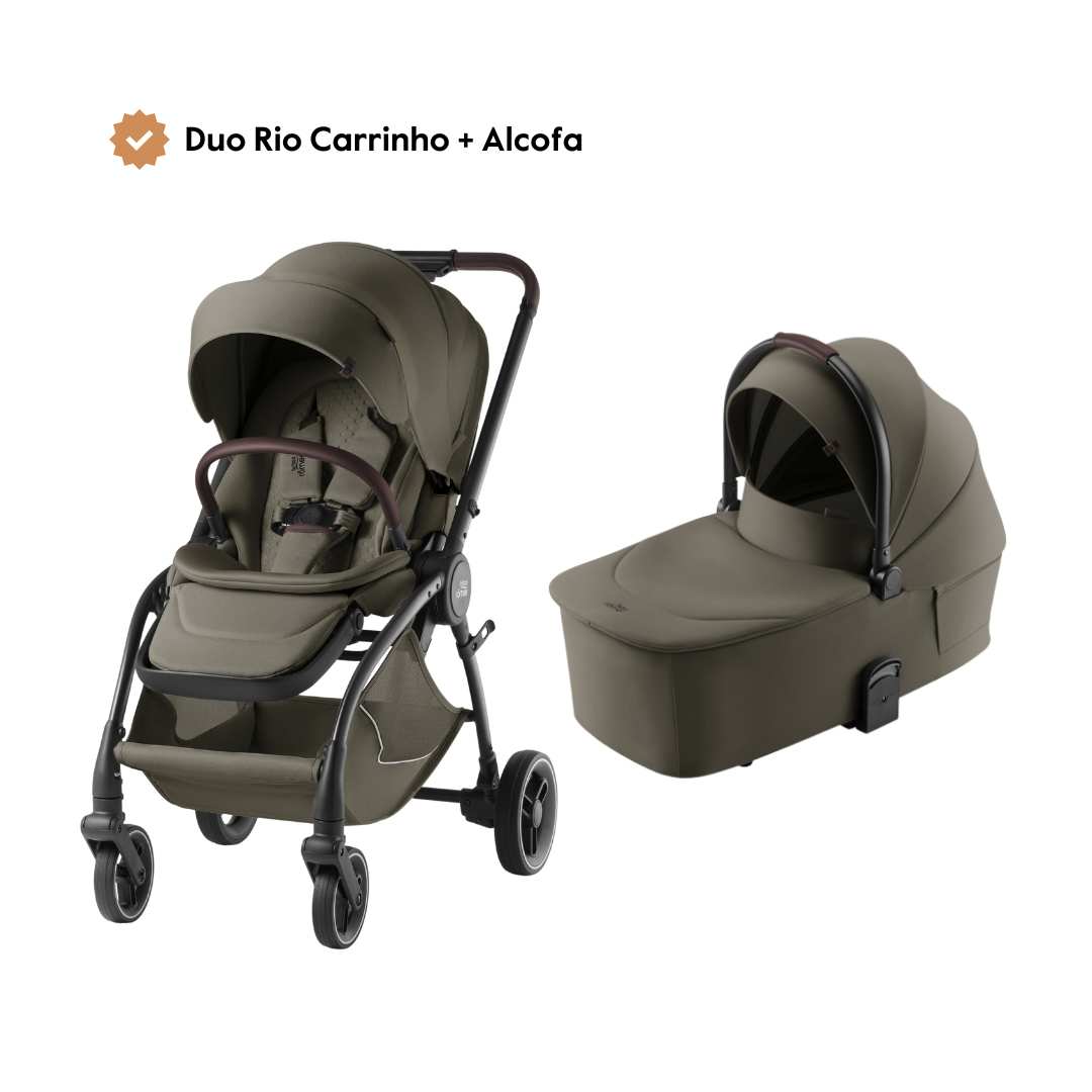Duo Rio Carrinho de Bebé + Alcofa da Britax Romer – Lux Urban Olive