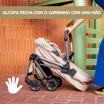 Joolz Alcofa Aer2 fecha com uma mão