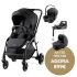 Pack Rio Carrinho + Alcofa + Ovinho Baby-Safe Pro + Base Isofix Vario 5Z da Britax Romer - Style Carbon Black