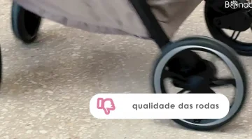 O Carrinho de Bebé Nuna Trvl Lx, a qualidade das rodas não é a melhor