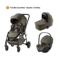Trio Rio Carrinho + Alcofa + Ovinho Baby-Safe Pro da Britax Romer - Lux Urban Olive