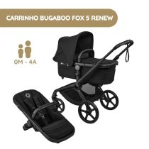 Carrinho Bugaboo Fox 5 Renew - Negro/Negro Clássico