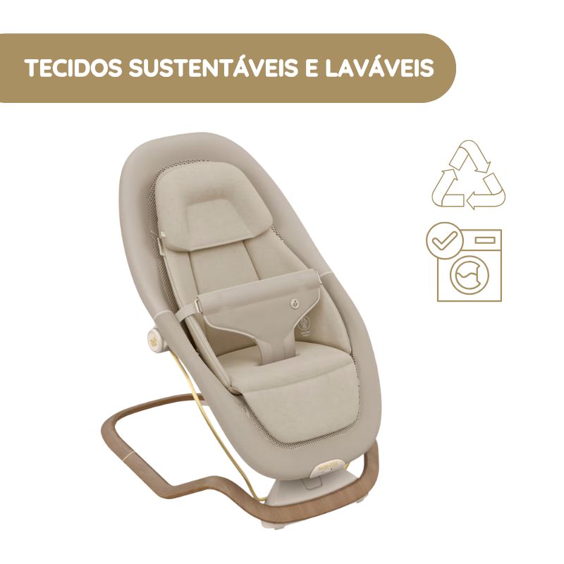 Maxi-Cosi Espreguiçadeira Dove Pro tecidos sustentáveis e laváveis