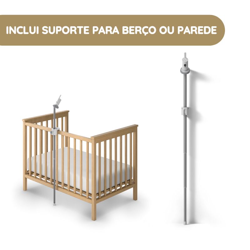 Philips Avent Intercomunicador Night Owl 2.0 Premium inclui suporte para berço ou parede