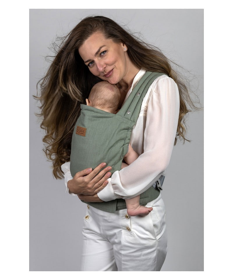 isara-elite-sage-green-linen-baby-carrier-2-2