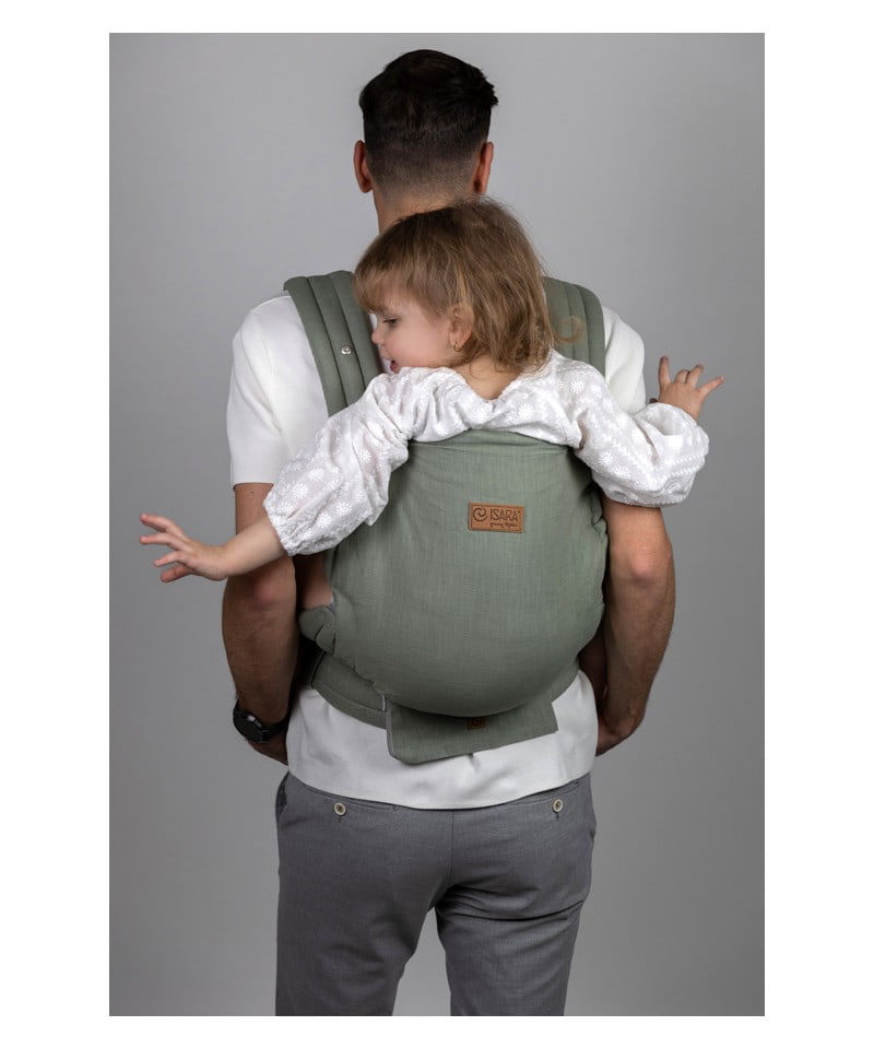 isara-elite-sage-green-linen-baby-carrier-7-2