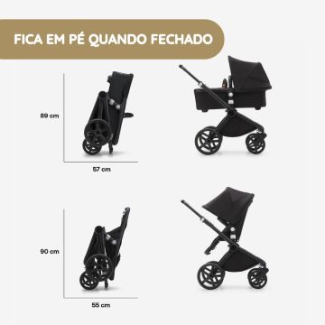 Bugaboo Carrinho de Bebé Fox Cub Fica em pé quando fechado