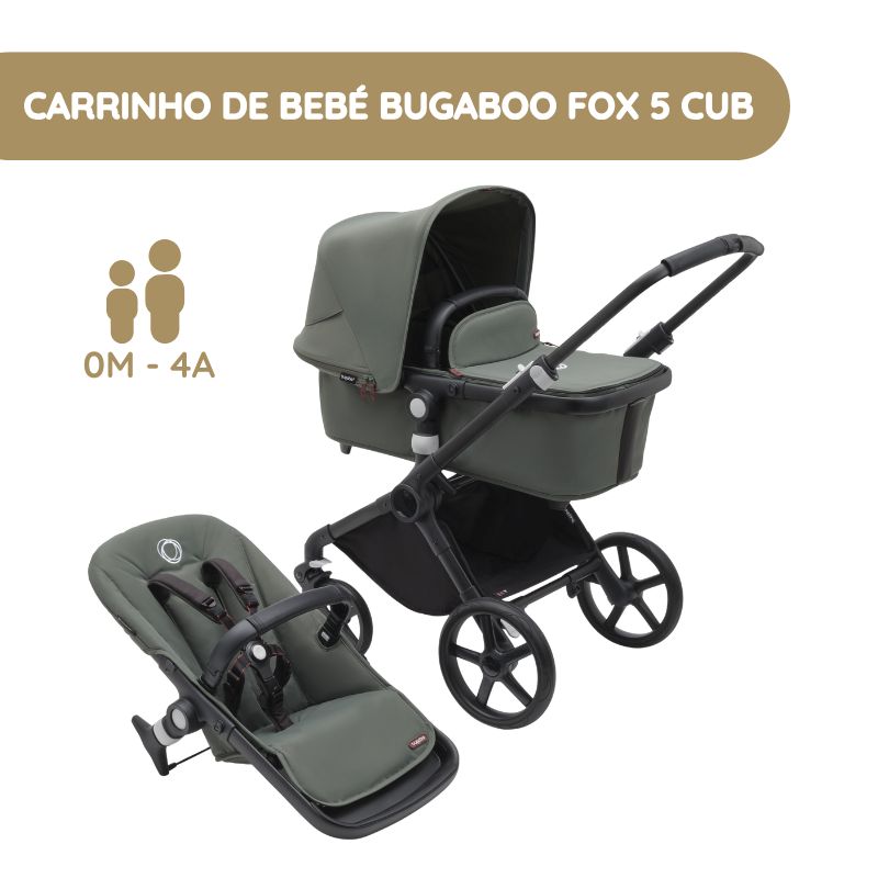 Bugaboo Carrinho de Bebé Fox Cub completo – Forest green