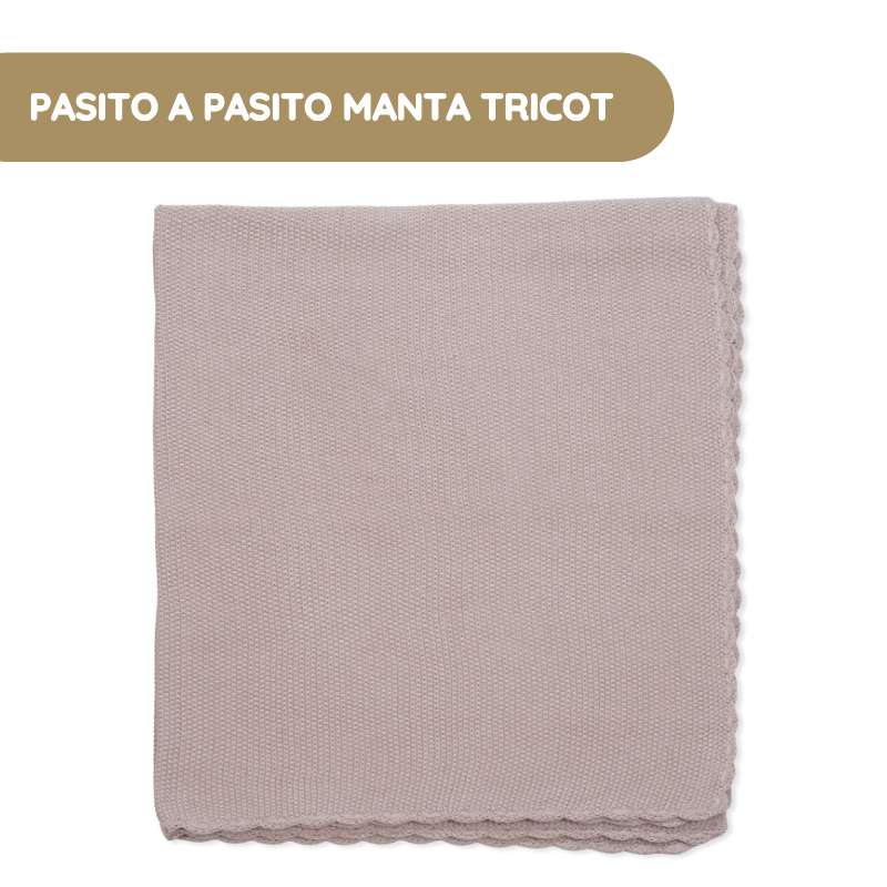 Pasito a Pasito Manta Tricot – Rosa
