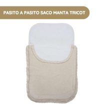 Pasito a Pasito Saco Manta Tricot - Beige