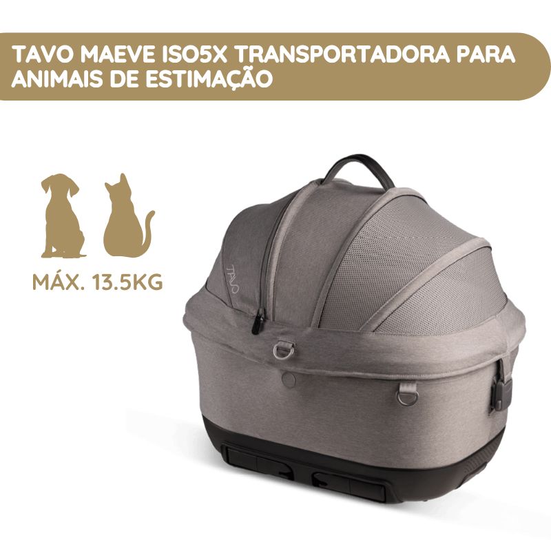 Tavo Maeve ISO5X Transportadora para Animais de Estimação com Isofix para Automóvel e Passeio – Merle