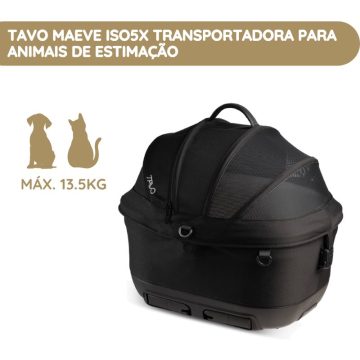 Tavo Maeve ISO5X Transportadora para Animais de Estimação com Isofix para Automóvel e Passeio - Onyx