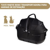 Tavo Maeve ISO6X Transportadora para Animais de Estimação com Isofix para Automóvel e Passeio - Onyx