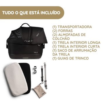Tavo Maeve ISO6X Transportadora para Animais de Estimação com Isofix para Automóvel e Passeio tudo o que está incluído