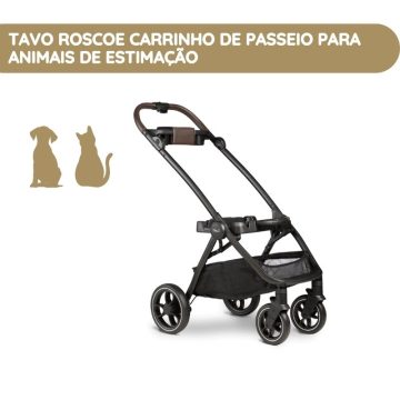 Tavo Roscoe Carrinho de Passeio para Animais de Estimação - Chocolate