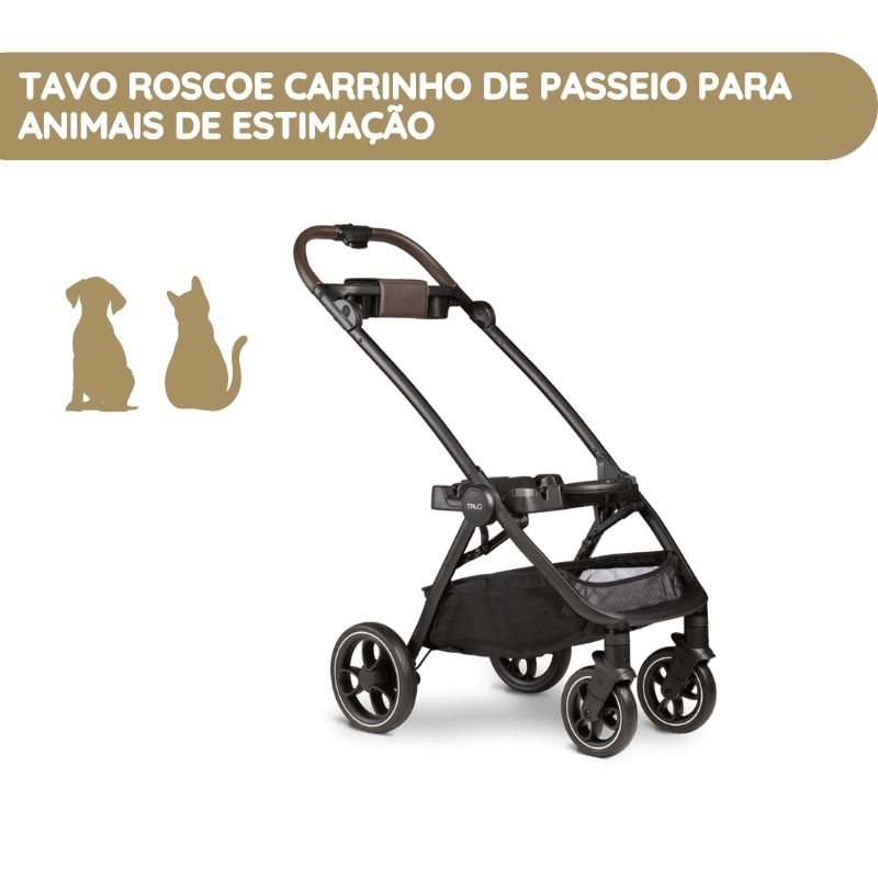 Tavo Roscoe Carrinho de Passeio para Animais de Estimação – Chocolate