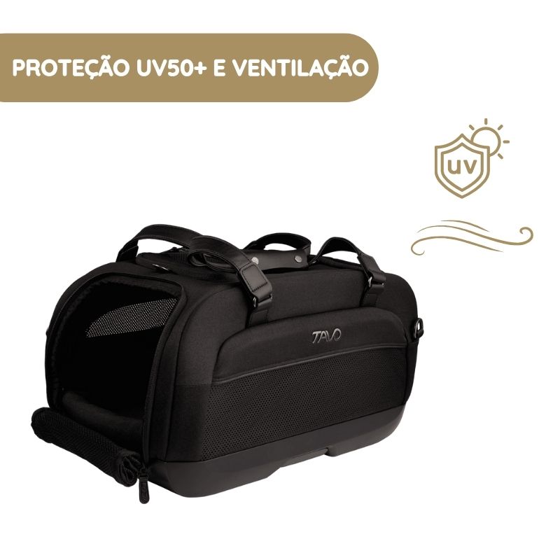 Tavo Dupree II Transportadora para Animais de Estimação com Isofix para Automóvel e Avião UV50+ e ventilação