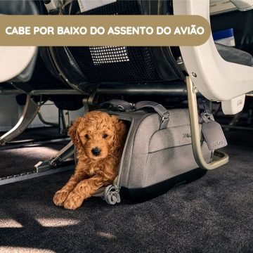 Tavo Dupree II Transportadora para Animais de Estimação com Isofix para Automóvel e Avião cabe por baixo do assento do avião