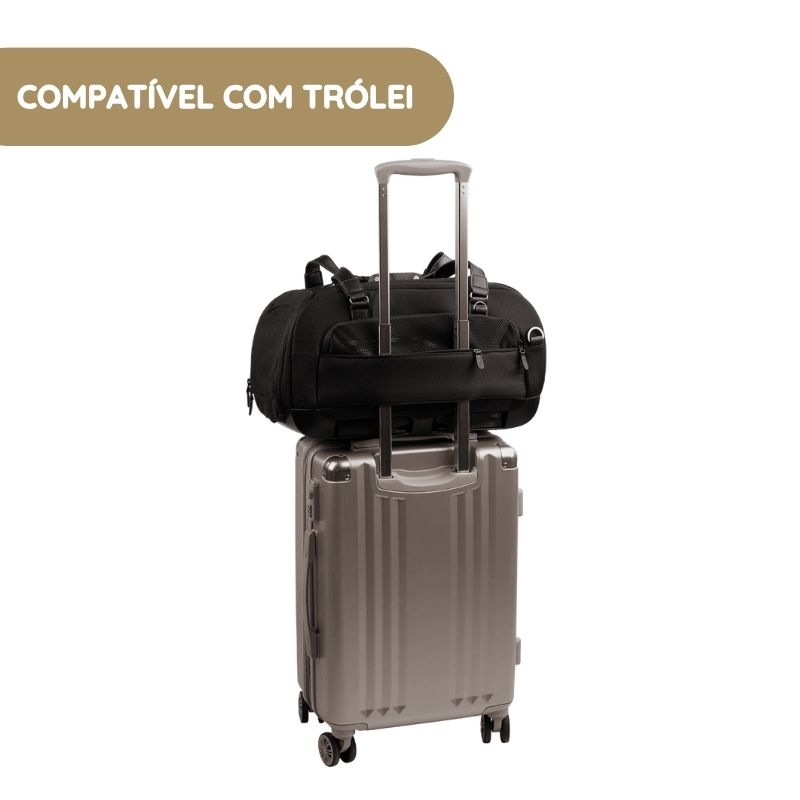 Tavo Dupree II Transportadora para Animais de Estimação com Isofix para Automóvel e Avião compatível com trólei