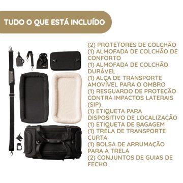 Tavo Dupree II Transportadora para Animais de Estimação com Isofix para Automóvel e Avião tudo o que está incluído