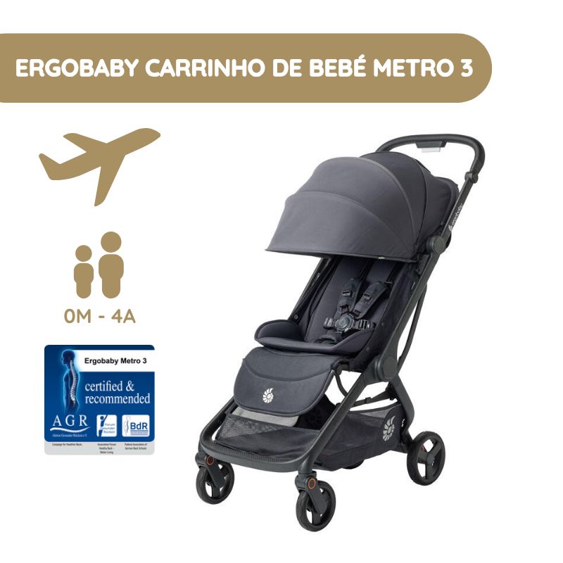 Ergobaby Carrinho de Bebé Metro 3 – Graphite Grey