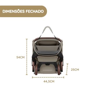 Maxi-Cosi Carrinho de Bebé Fame Cabin dimensões fechado