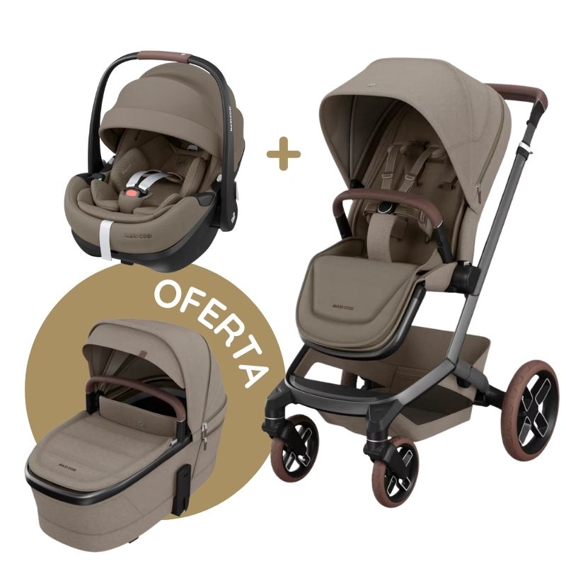 Maxi-Cosi Pack Carrinho Fame + Pebble Pro 2 + OFERTA Alcofa – Twillic Truffle