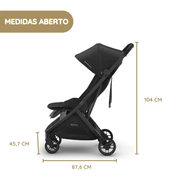 UPPAbaby Minu V3 Carrinho de Bebé medidas aberto