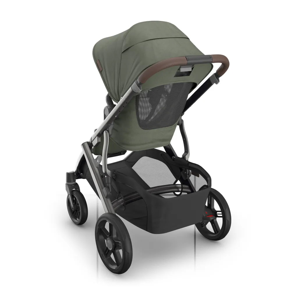 Uppababy-Vista-V3-Evelyn–widok-od-tylu-z-panelem-wentylacyjnym-i-koszem-zakupowym.