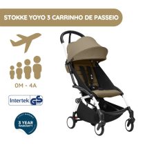 Stokke YOYO 3 Carrinho de Passeio - White + Color Pack - Toffee