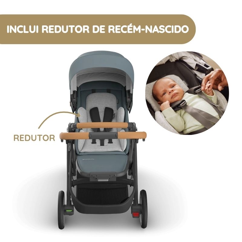 UPPAbaby Carrinho de Bebé Cruz V3 Inclui redutor de recém-nascido