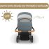 UPPAbaby Carrinho de Bebé Cruz V3 capota extra grande com proteção e ventilação