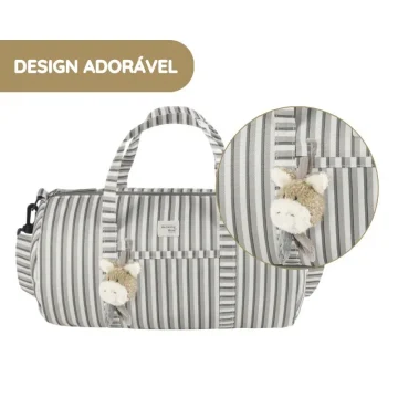 Bolsa Weekend Botton Rayas da Walking Mum Bolsa Weekend Botton Rayas da Walking Mum Design adorável