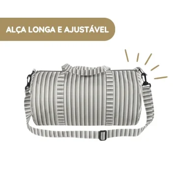 Bolsa Weekend Botton Rayas da Walking Mum Bolsa Weekend Botton Rayas da Walking Mum asa longa e ajustável