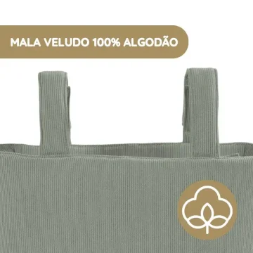 Walking Mum Mala de Passeio Pana Gala Mint Walking Mum Mala de Passeio Pana Gala Mint mala veludo 100% algodão
