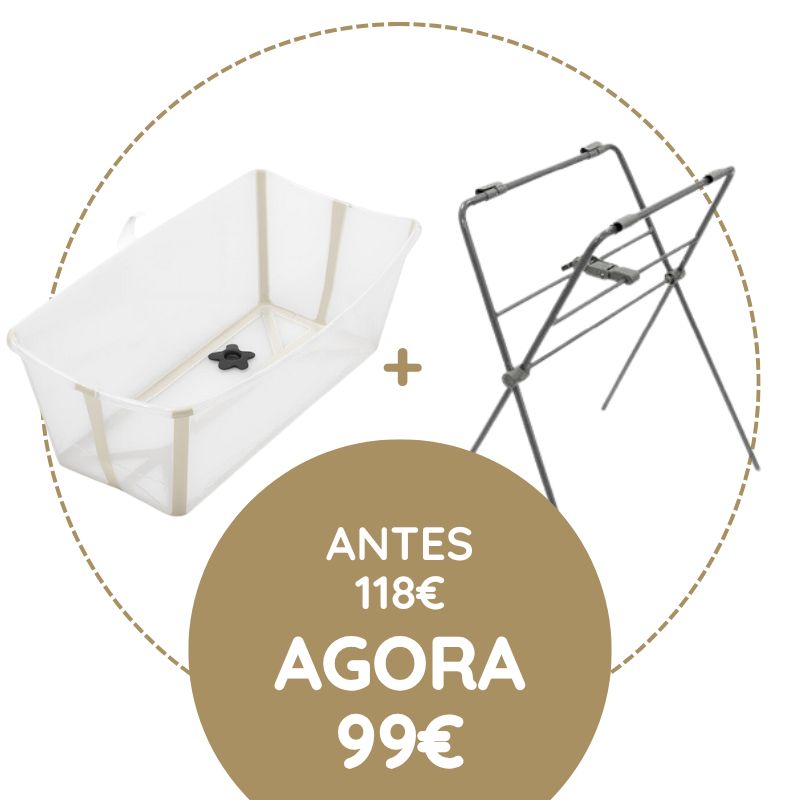 Stokke Flexi Bath Banheira + Suporte – Sandy Beige