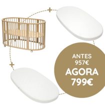 Stokke Sleepi Berço + Colchão + Lençol - Natural