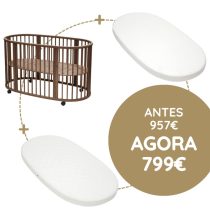 Stokke Sleepi Berço + Colchão + Lençol - Warm Brown