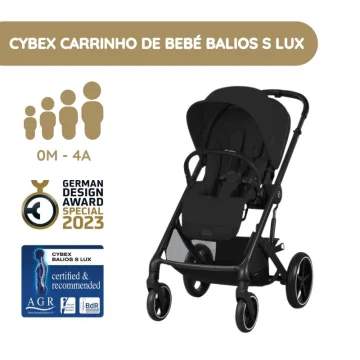 Cybex Carrinho de Bebé Balios S Lux BLK - Moon Black