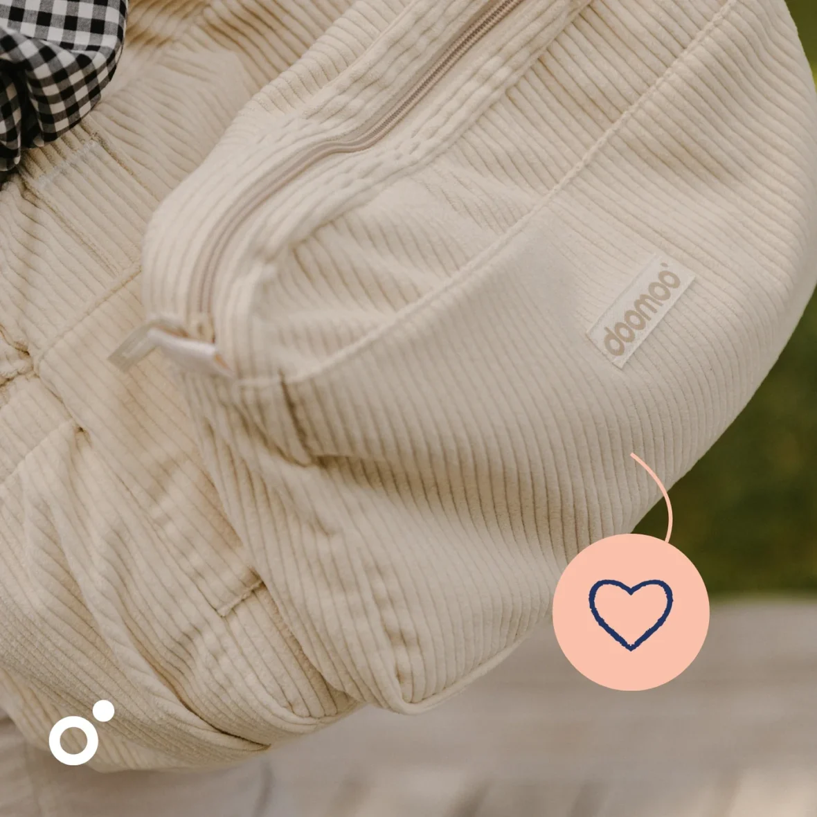 Doomoo Fluffy Saco de Fraldas – Corduroy Areia