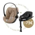 Pack Cybex Cloud G + Base Isofix G - Almond Beige